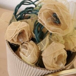 Real Rose Flower Leaf Rose String Lights NEW In Can